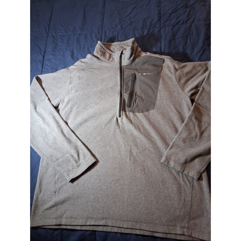 Eddie Bauer First Ascent‎ Quarter Zip Mens Size XL Tall Gray Fleece